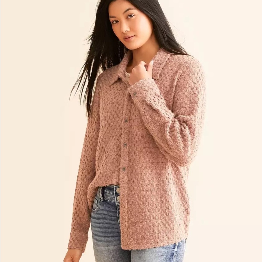 BKE Women's Button Down Chenille